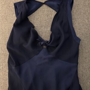Diane Von Furstenberg Midnight Blue Tie Dress